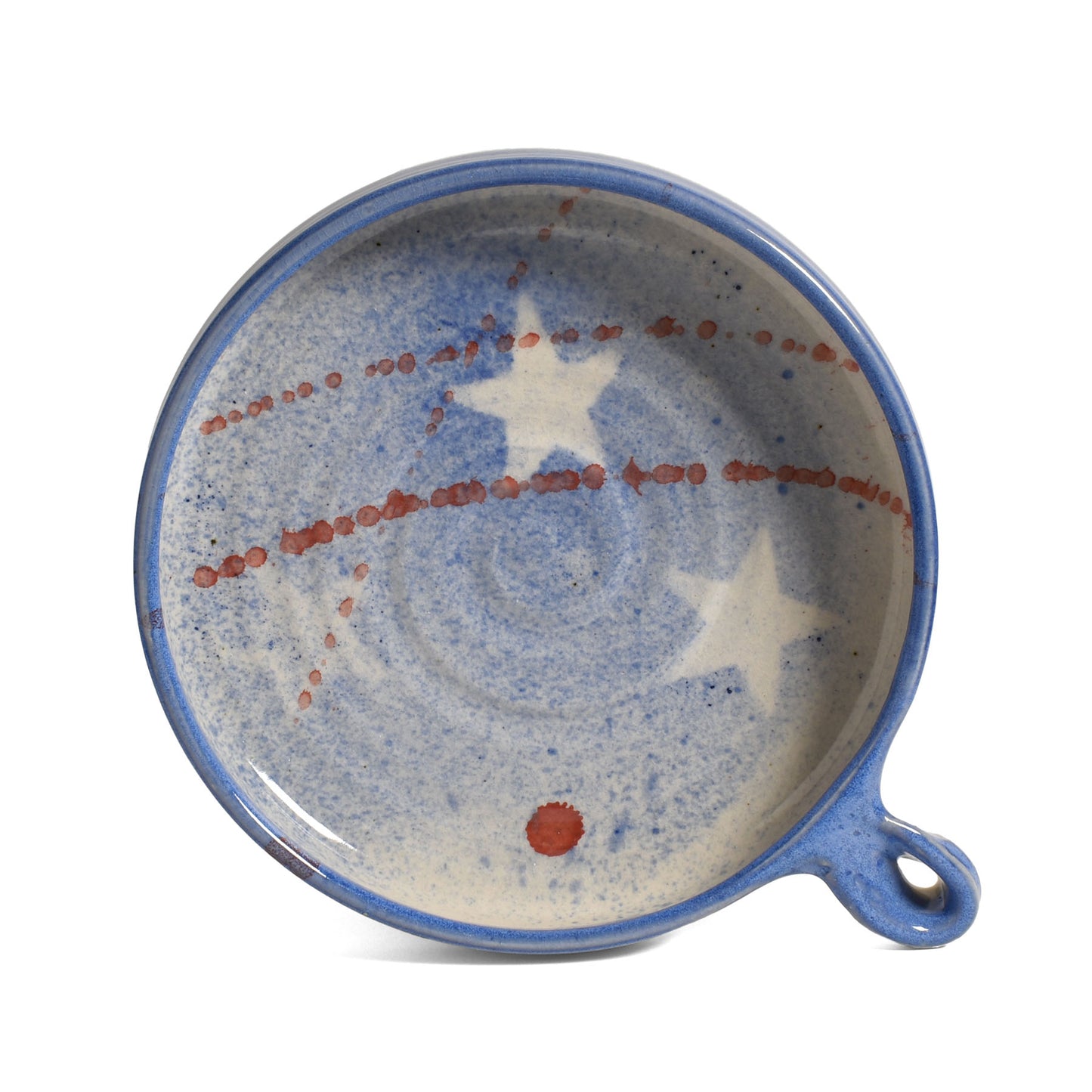 Holman Pottery Stars & Stripes 8" Round Nacho Plate Baking Dish