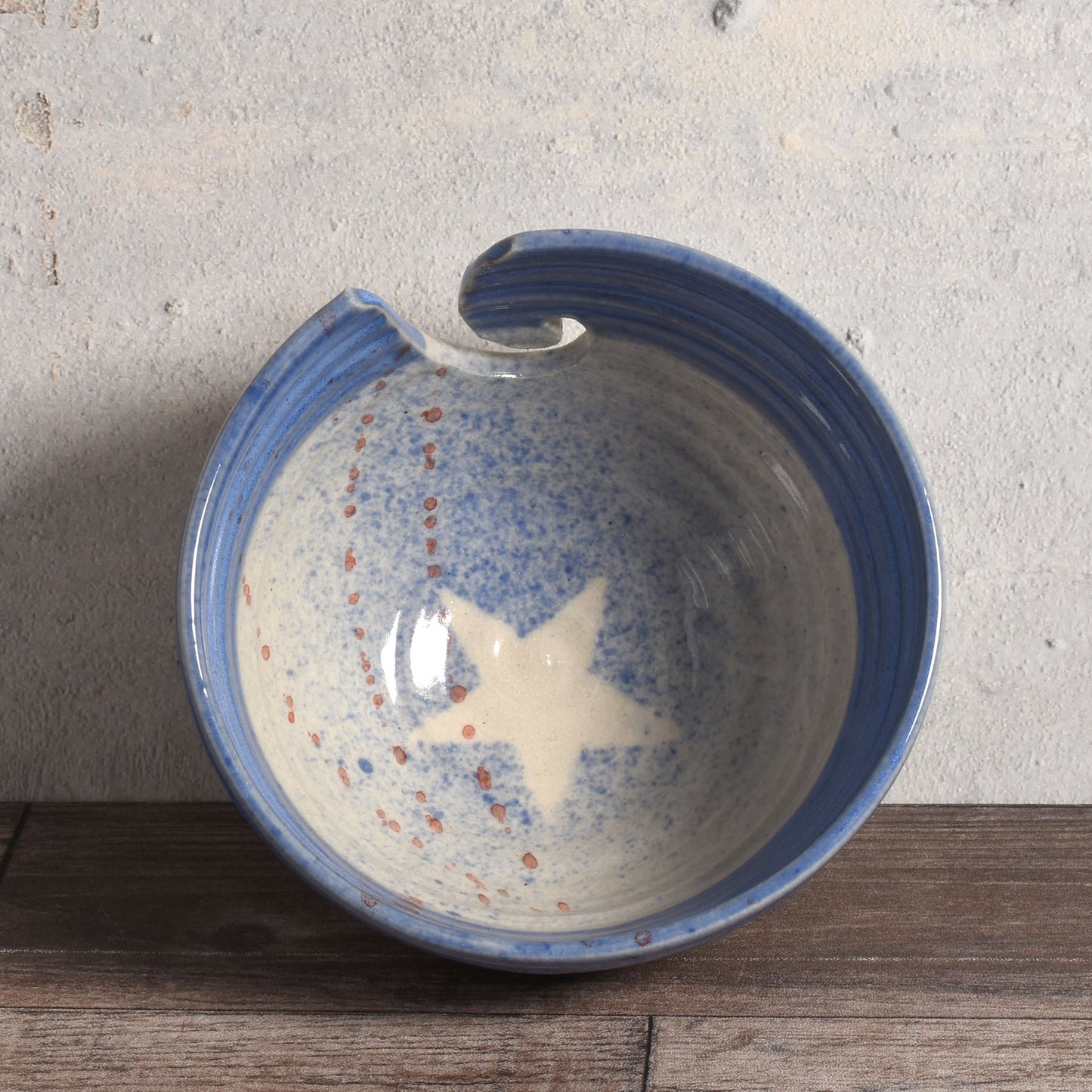 Holman Pottery Stars & Stripes American Handmade Yarn Bowl