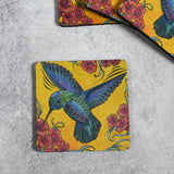 Hummingbird by Stephanie Kiker Polyester Neoprene Coaster, Set of 4