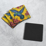 Hummingbird by Stephanie Kiker Polyester Neoprene Coaster, Set of 4