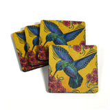 Hummingbird by Stephanie Kiker Polyester Neoprene Coaster, Set of 4