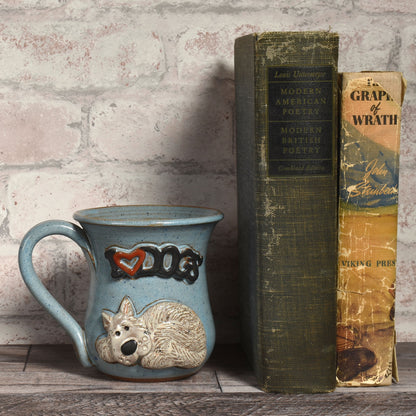 I Love Dogs Handmade American Pottery Coffee Mug