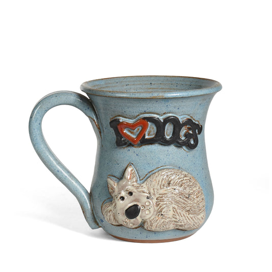I Love Dogs Handmade American Pottery Coffee Mug