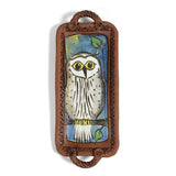 Jennifer Stas Pottery Owl Small Decorative Tray with Handles