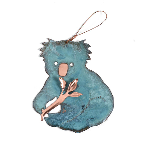 Koala Bear Weathered Copper Ornament by Creations in Copper, Handmade in The USA