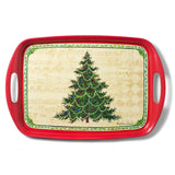 Bamboo Table Merry Christmas Tree Eco-Friendly 18" x 12" Serving Tray with Handles