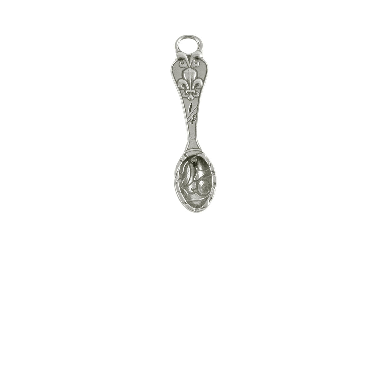 Crosby & Taylor Replacement Pewter Measuring Spoon, Fleur de Lys Pattern