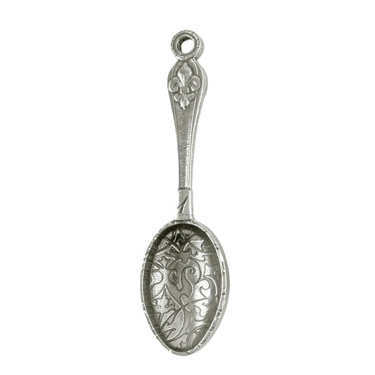 Crosby & Taylor Replacement Pewter Measuring Spoon, Fleur de Lys Pattern