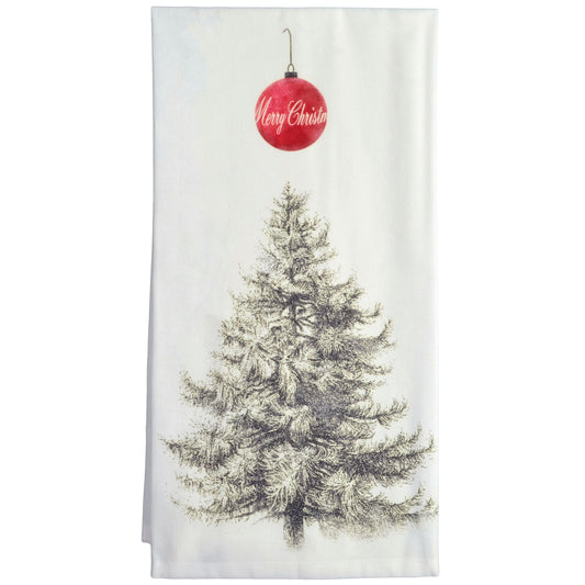 Montgomery Street Christmas Tree Cotton Flour Sack Dish Towel