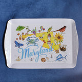 Maryland Collage 17" x 11-1/2" Melamine Serving Tray by Merritt Designs