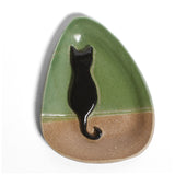 Black Cat Spoon Rest by MudWorks Pottery, Handmade in the USA