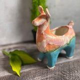 Naomi Nickerson Ceramics Small Llama Planter, Purple/Gold