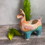 Naomi Nickerson Ceramics Small Llama Planter, Purple/Gold