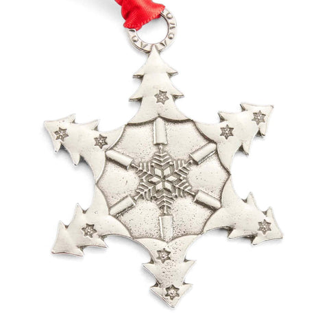 Crosby & Taylor Christmas Tree Snowflake 2017 Collectible Pewter Ornament