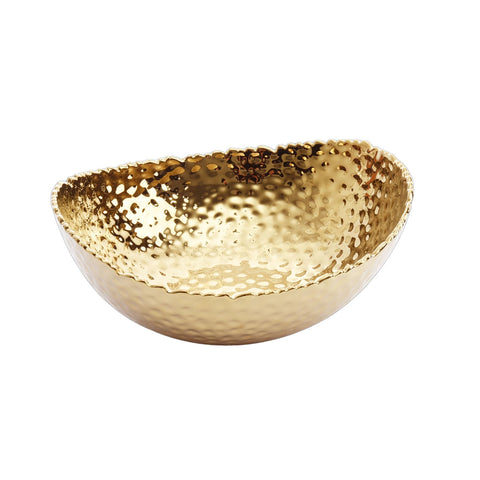 Pampa Bay Golden Millenium Large Oval Bowl, Oven-Safe, Titanium Plated Porcelain