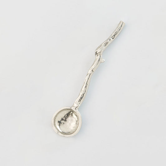 Crosby & Taylor Twig Salt Spoon, American Handmade Artisan Pewter