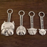 Good Dog American Handmade Pewter Measuring Spoon Set with Stand by Roosfoos