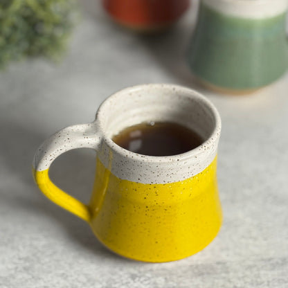 RachaelPots American Handmade 10-oz. Taper Coffee Mug, Yellow