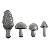 Mushrooms 4-Piece Pewter Measuring Spoon Set by Roosfoos, Handmade in the USA