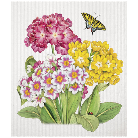 Mary Lake-Thompson Primrose and Butterfly Cleaning Towel, Eco-Friendly, Machine Washable