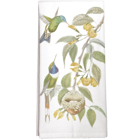 Montgomery Street Hummingbird Nest Cotton Flour Sack Kitchen Dish Towel