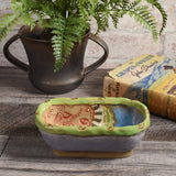 Alicia 6" x 3-1/2" Collectible Rectangular Stoneware Bowl, Handmade American Pottery by Laurie Pollpeter Eskanazi