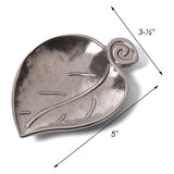 Crosby & Taylor Petite Leaf Pewter Spoon Rest, Lead-Free, Handmade in the USA