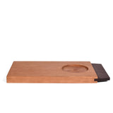 Pastry & Coffee Appalachian Cherry and Walnut Wood Serving Board with White Artisan Pottery Bowl