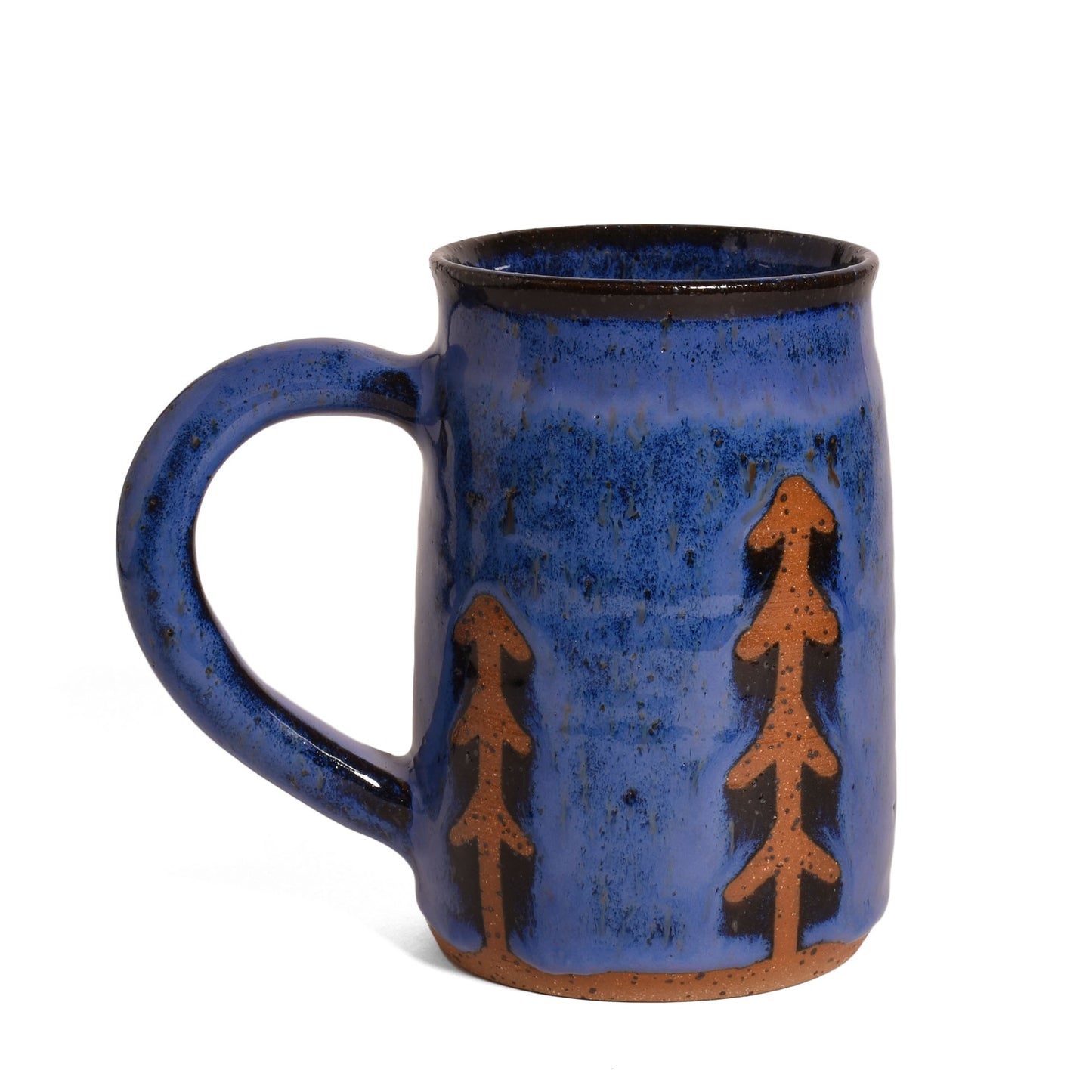 Pines by Moonlight American Handmade Coffee Mug, Blue