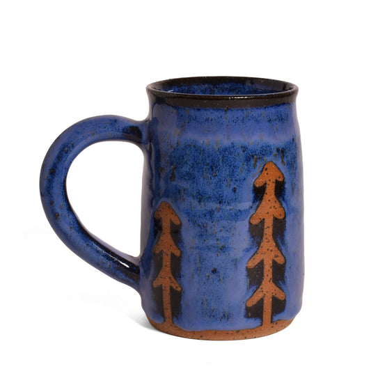 Pines by Moonlight American Handmade Coffee Mug, Blue