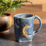 Sun & Moon Slab-Built 12-oz. Coffee Mug, Handmade American Pottery by Colleen Deiss