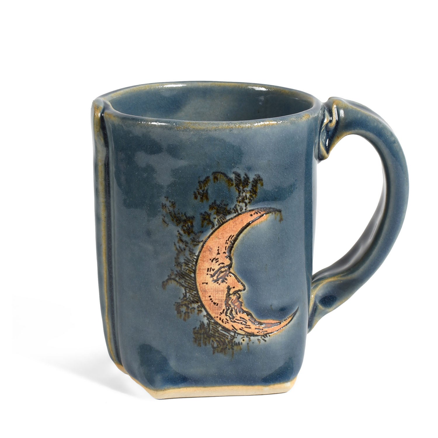 Sun & Moon Slab-Built 12-oz. Coffee Mug, Handmade American Pottery by – The Barrington Garage