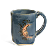 Sun & Moon Slab-Built 12-oz. Coffee Mug, Handmade American Pottery by Colleen Deiss