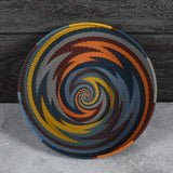 Fair Trade Zulu Telephone Wire 8" Pedestal Bowl, Cove Multicolor, Handwoven by African Makers, Each One Varies