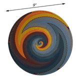 Fair Trade Zulu Telephone Wire 9" Platter Bowl, Cove Multicolor, Handwoven by African Makers, Each One Varies