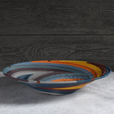 Fair Trade Zulu Telephone Wire 12" Platter Bowl, Cove Multicolor, Handwoven by African Makers, Each One Varies