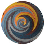 Fair Trade Zulu Telephone Wire 12" Platter Bowl, Cove Multicolor, Handwoven by African Makers, Each One Varies