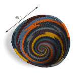 Fair Trade Zulu Telephone Wire 4-1/2" Small Triangle Basket, Cove Multicolor, Handwoven by African Makers, Each One Varies