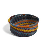 Fair Trade Zulu Telephone Wire 3-1/2" Small Bowl/Wine Bottle Coaster, Cove Multicolor, Handwoven by African Makers, Each One Varies