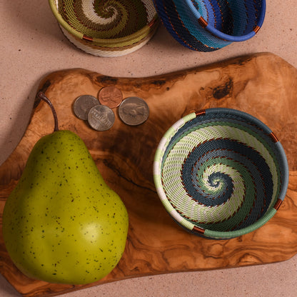 Fair Trade Zulu Telephone Wire Small Bottle Coaster Caddy Basket, Montane