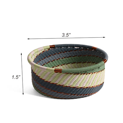 Fair Trade Zulu Telephone Wire Small Bottle Coaster Caddy Basket, Montane