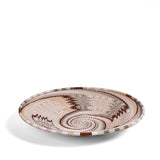 African Fair Trade Zulu Telephone Wire 9" Platter Basket, Silver Sea, Each One Unique (SS-24P-C)