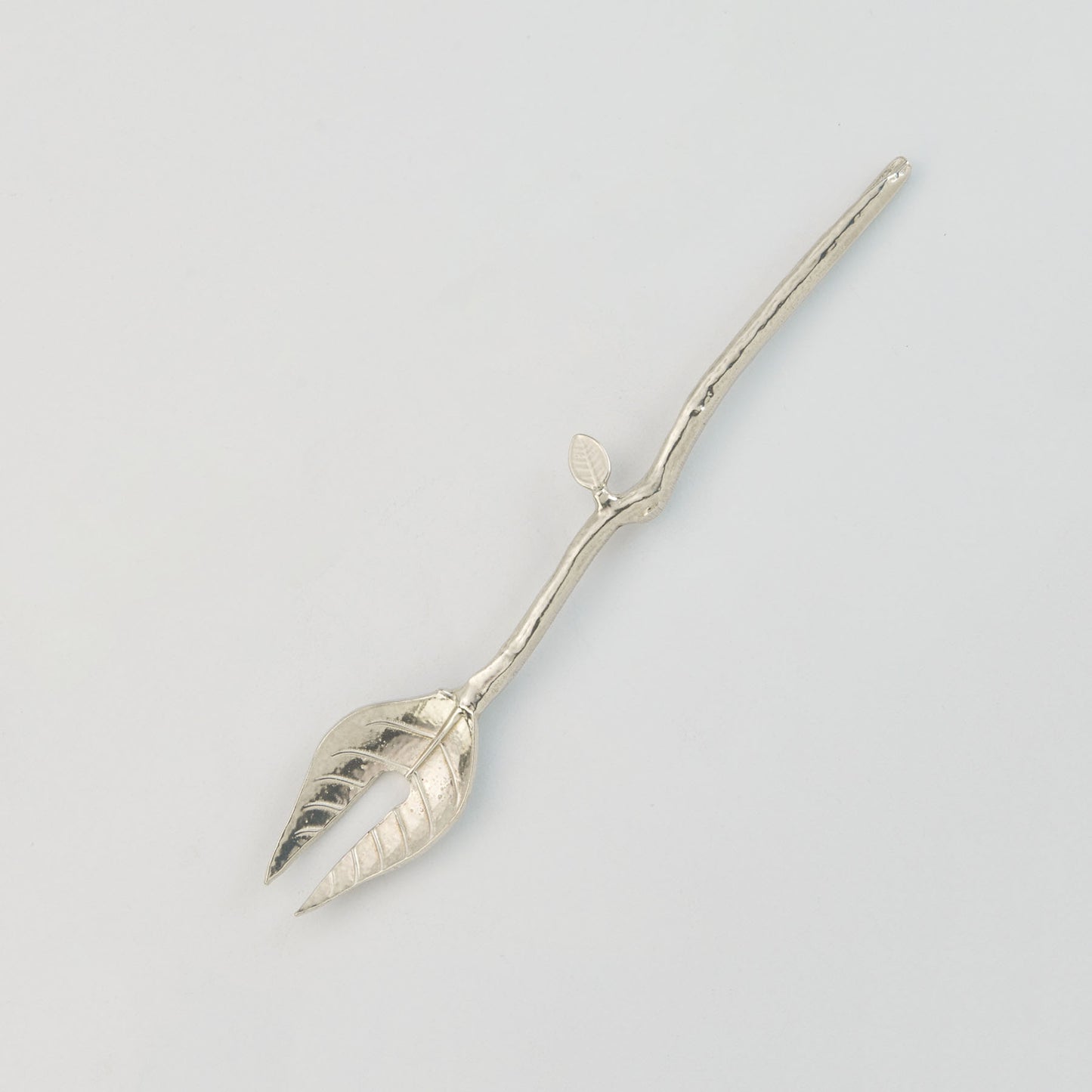 Crosby & Taylor Twig Pewter Condiment Fork, Straight Handle