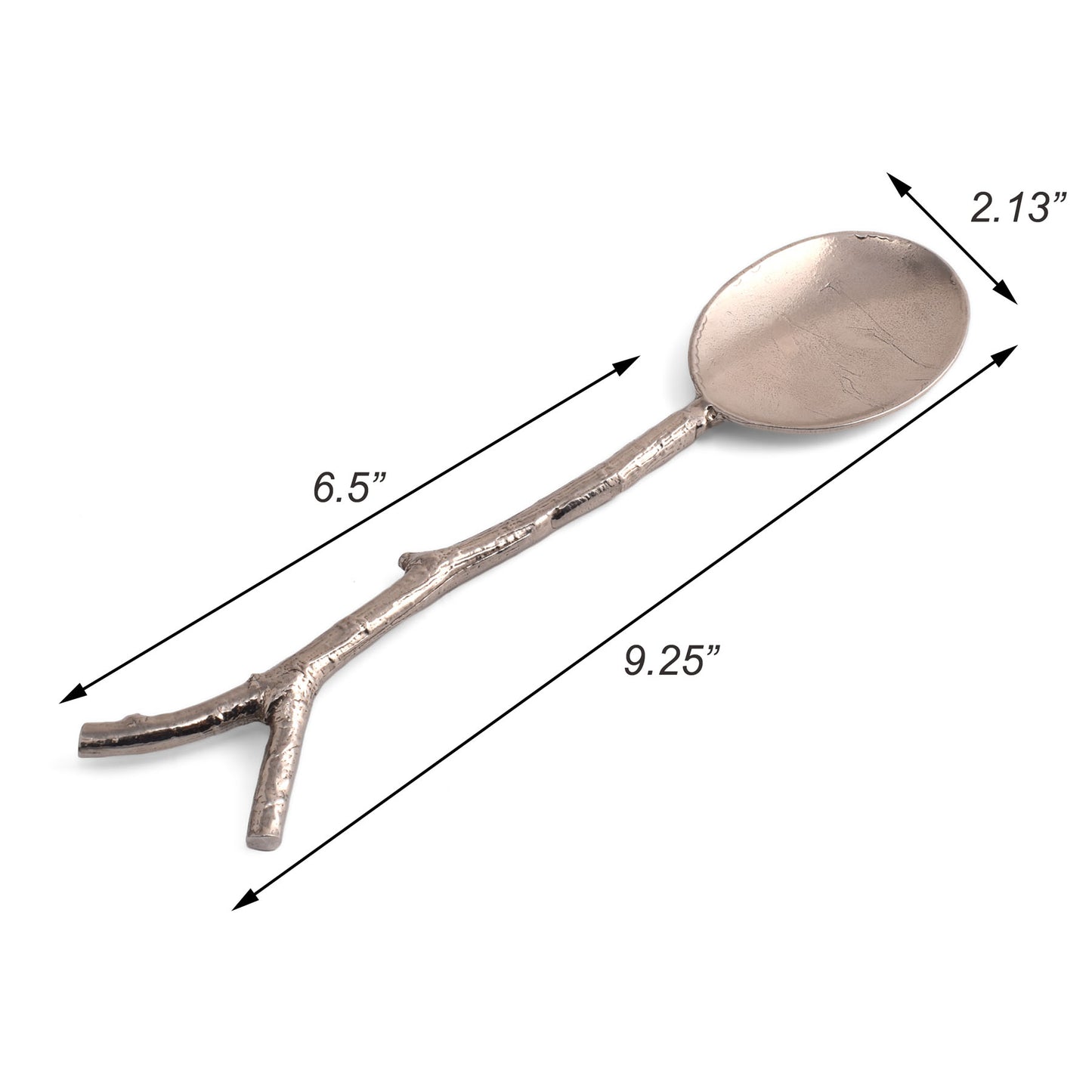 Crosby & Taylor American Handmade Pewter Twig Large Serving Spoon