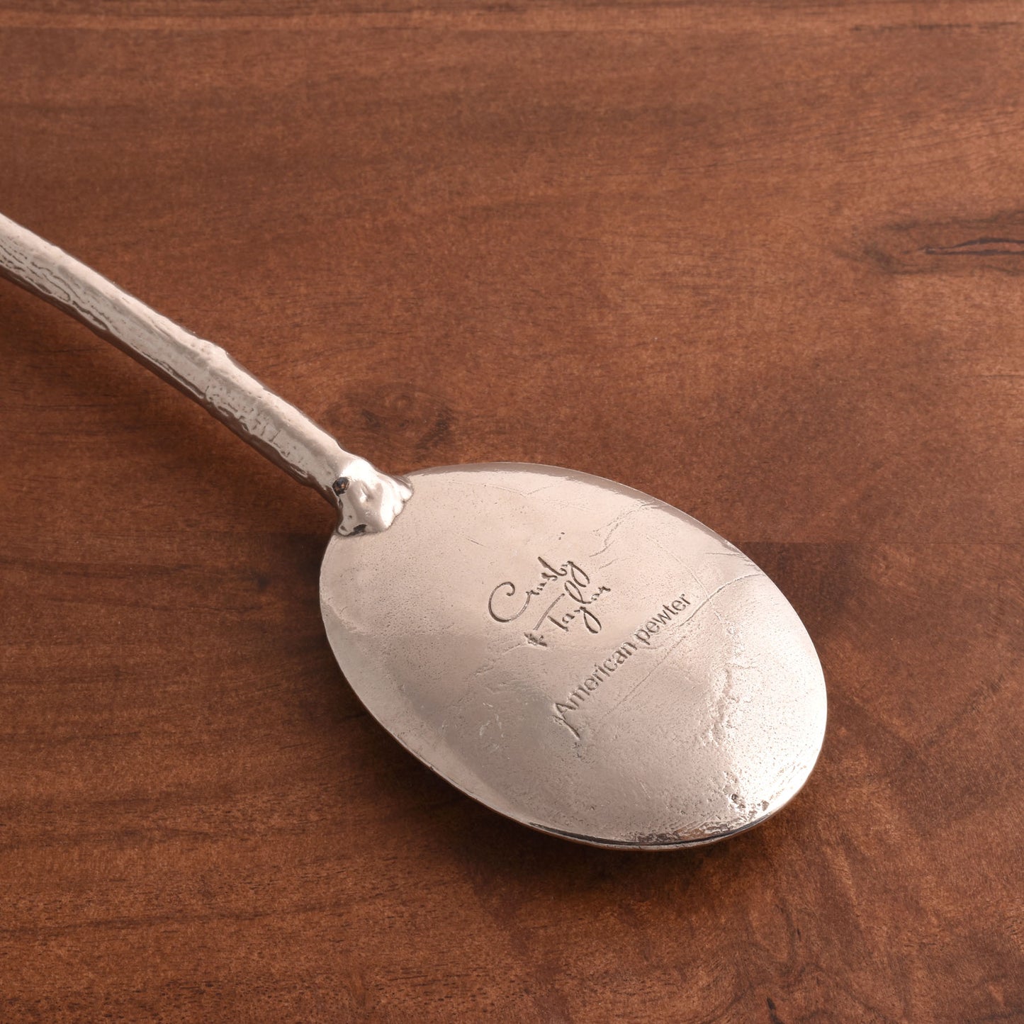 Crosby & Taylor American Handmade Pewter Twig Large Serving Spoon