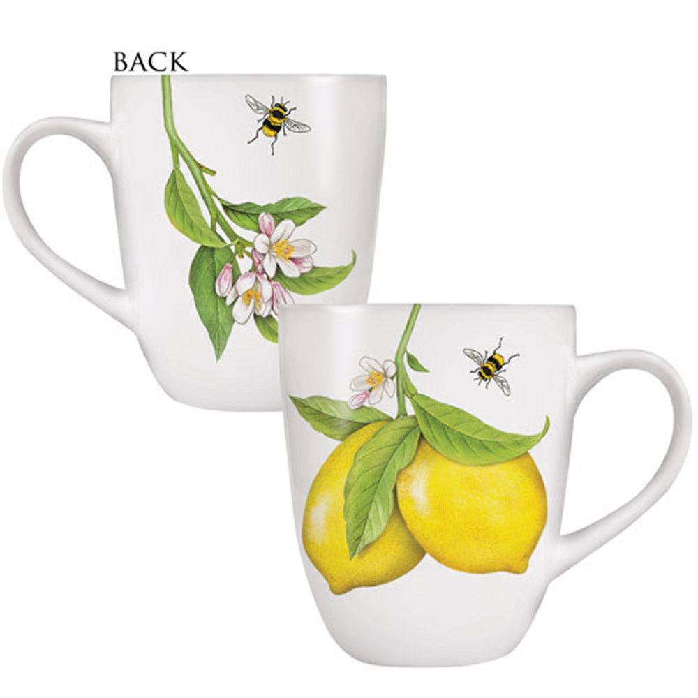Mary Lake-Thompson Lemons & Bees 16-ounce Stoneware Mug