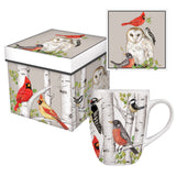 Mary Lake-Thompson Winter Birds 16-ounce Stoneware Mug with Matching Gift Box