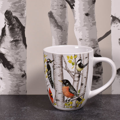 Mary Lake-Thompson Winter Birds 16-ounce Stoneware Mug with Matching Gift Box