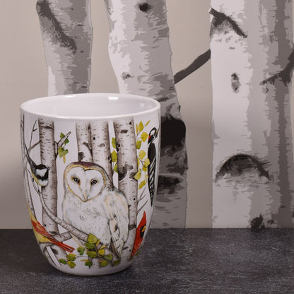 Mary Lake-Thompson Winter Birds 16-ounce Stoneware Mug with Matching Gift Box