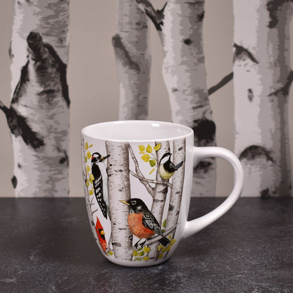 Mary Lake-Thompson Winter Birds 16-ounce Stoneware Mug with Matching Gift Box